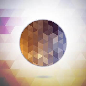 Abstract circle with  triangles Stock Illustration