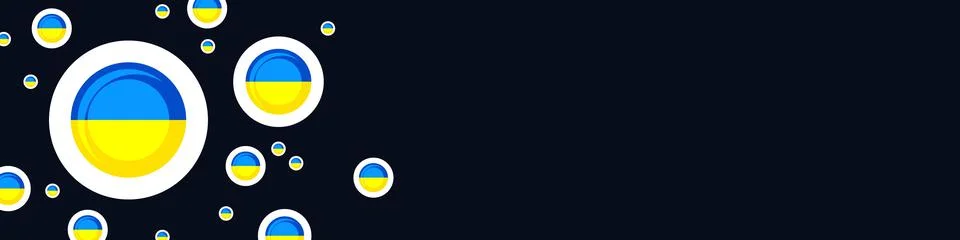 Abstract circle Ukraine flag pattern. Modern concept background. Vector EPS 10 스톡 일러스트