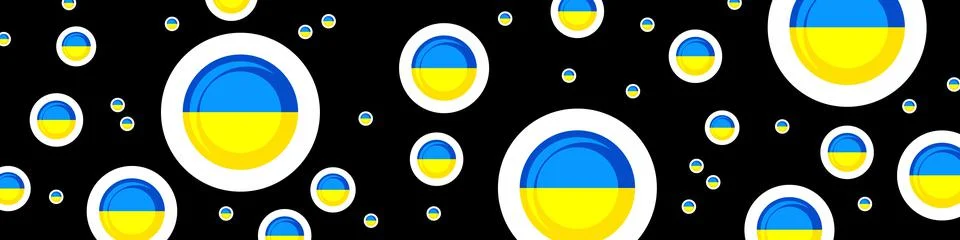 Abstract circle Ukraine flag pattern. Modern concept background. Vector EPS 10 스톡 일러스트