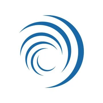 Abstract circle vortex logo design Vector element illustration Stock Illustration