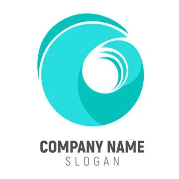 Abstract Circle Wave Logo Stock Illustration