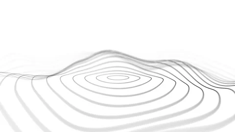 Abstract circle wave with moving dots. Flow of particles. Vídeo Stock 149111283
