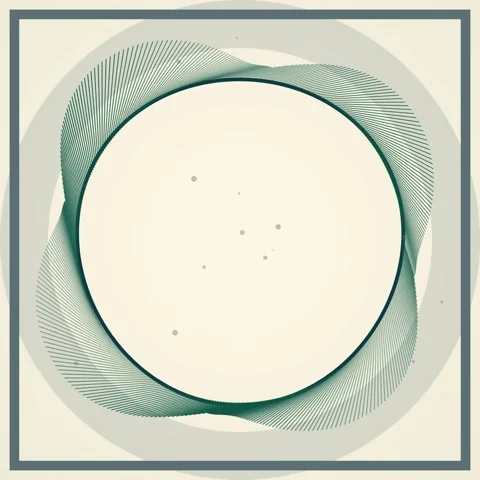 Abstract Circle Waveform Pattern Background with Geometric Frame Stock Footage 346284151