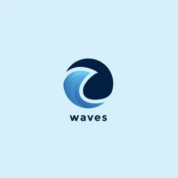 Abstract circle waves logo designs template Stock Illustration