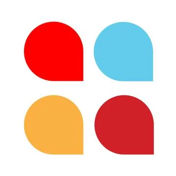 Abstract circle on white background. Speech bubble. Stock Illustration