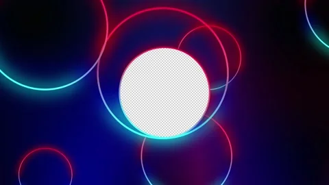 Abstract Circles with Alpha Frame 1 Stock Footage 234193139