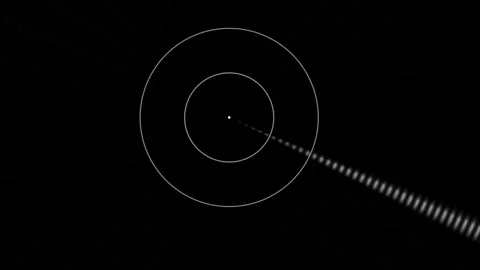 Abstract circles and light design on a black background Stock Footage 339335675