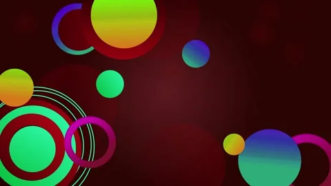 Abstract circles and rings background with glowing gradient shapes modern d.. 库存影片 336872281