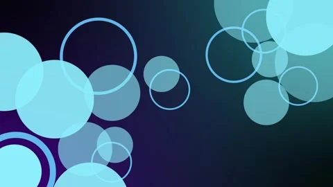 Abstract circles and rings modern decorative pattern with soft light animatio Stock Footage 339289669