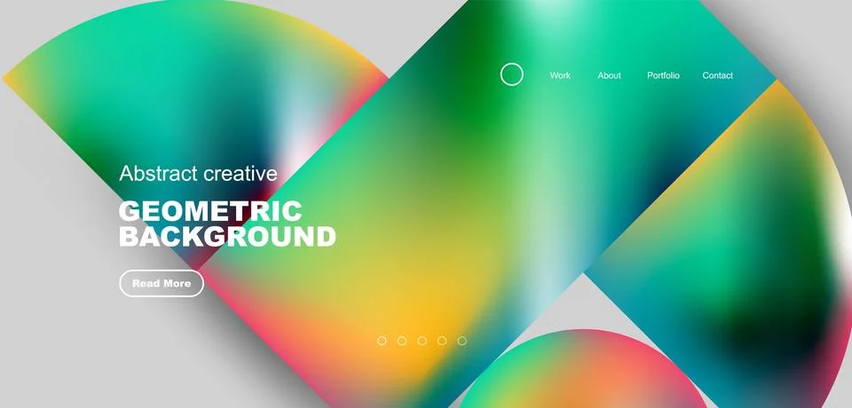 Abstract circles and round elements geometric background. Vector illustration Stock Illustration