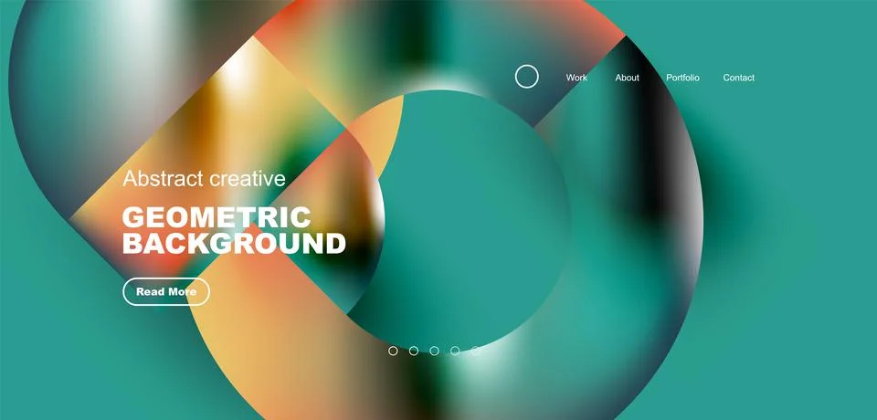 Abstract circles and round elements geometric background. Vector illustration Stock Illustration