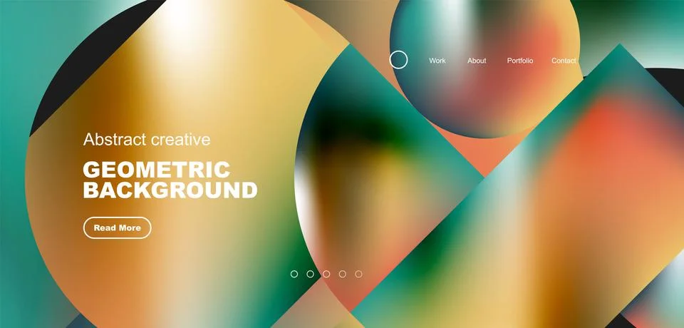 Abstract circles and round elements geometric background. Vector illustration Illustrazione stock
