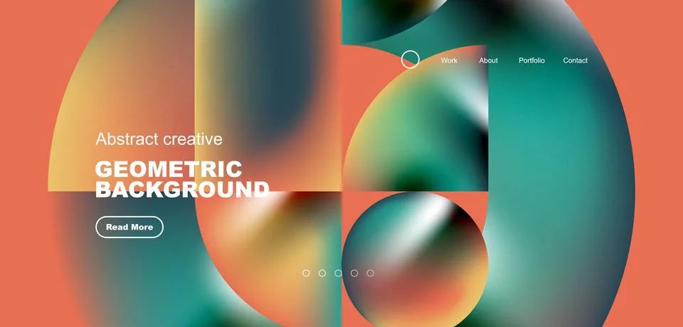 Abstract circles and round elements geometric background. Vector illustration Illustrazione stock