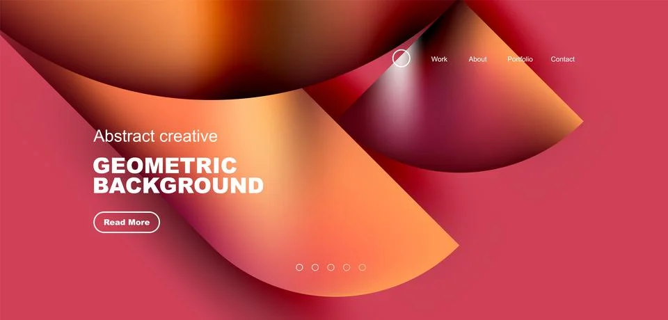 Abstract circles and round elements geometric background. Vector illustration Illustrazione stock