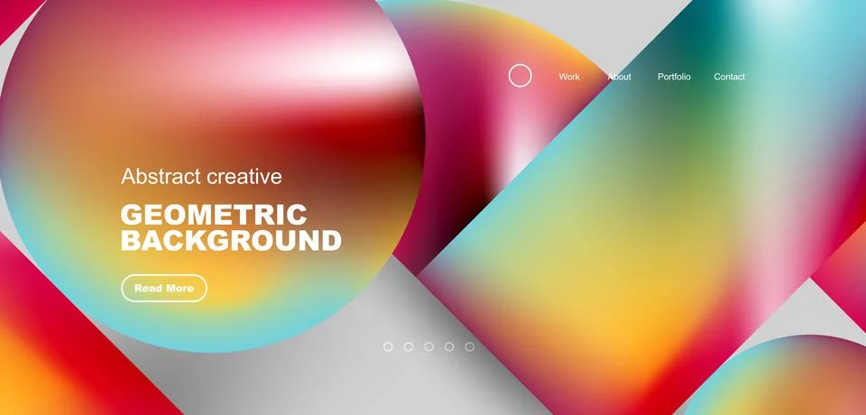 Abstract circles and round elements geometric background. Vector illustration Illustrazione stock