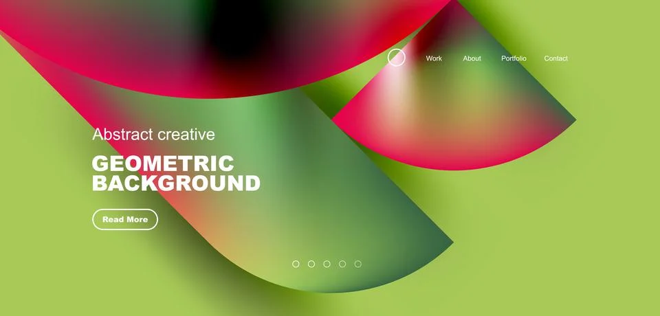 Abstract circles and round elements geometric background. Vector illustration Stock Illustration