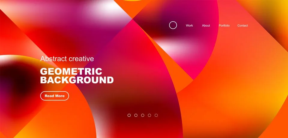 Abstract circles and round elements geometric background. Vector illustration Stock Illustration