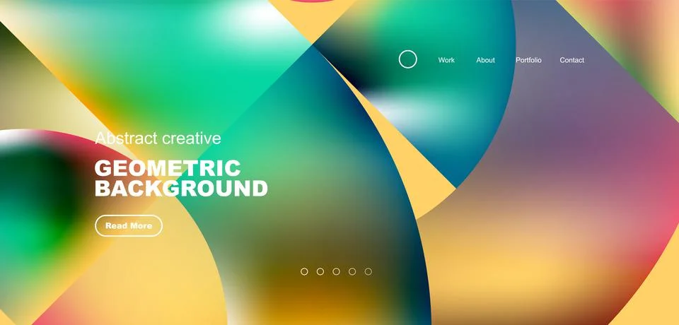 Abstract circles and round elements geometric background. Vector illustration Illustrazione stock