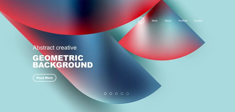 Abstract circles and round elements geometric background. Vector illustration Stock Illustration