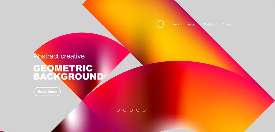 Abstract circles and round elements geometric background. Vector illustration Stock Illustration