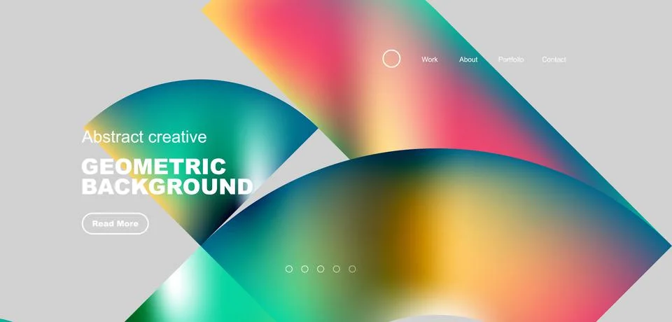 Abstract circles and round elements geometric background. Vector illustration Illustrazione stock