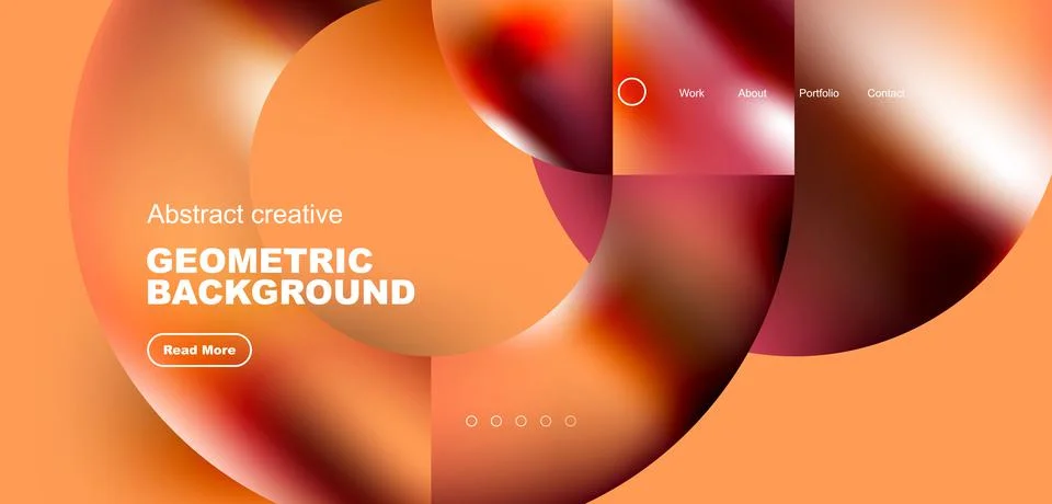 Abstract circles and round elements geometric background. Vector illustration Illustrazione stock