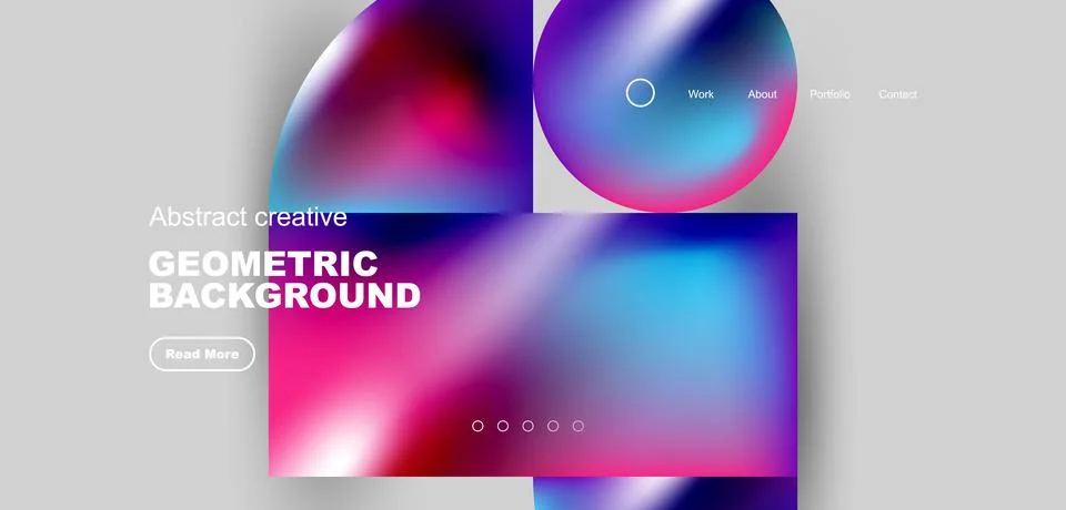 Abstract circles and round elements geometric background. Vector illustration Stock Illustration