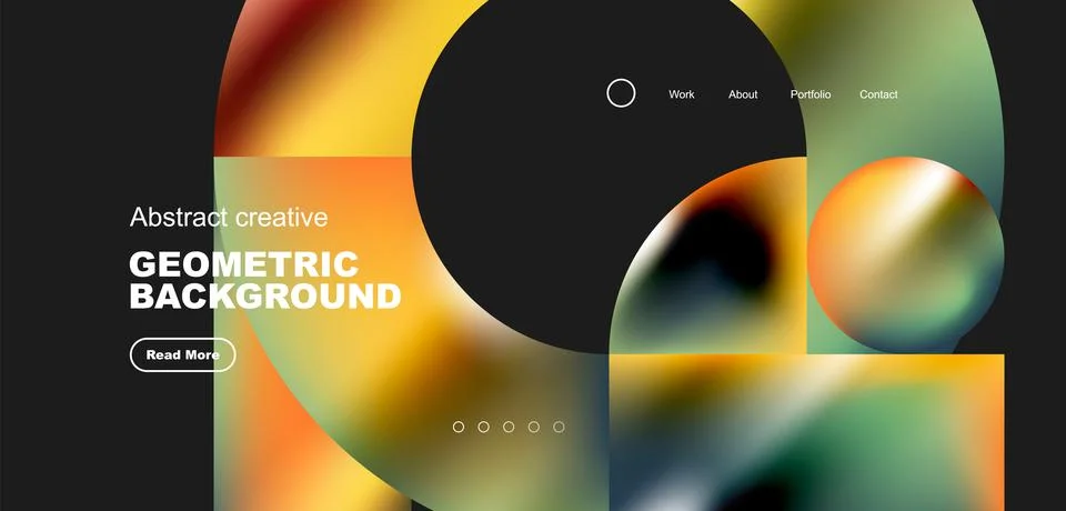 Abstract circles and round elements geometric background. Vector illustration イラスト素材