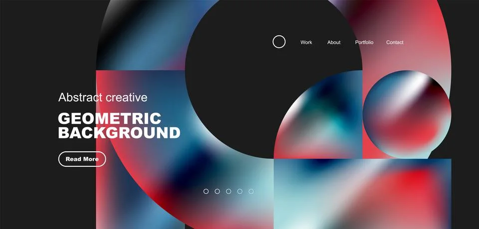 Abstract circles and round elements geometric background. Vector illustration Stock Illustration