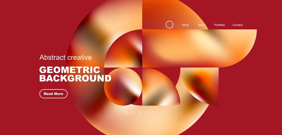 Abstract circles and round elements geometric background. Vector illustration Illustrazione stock
