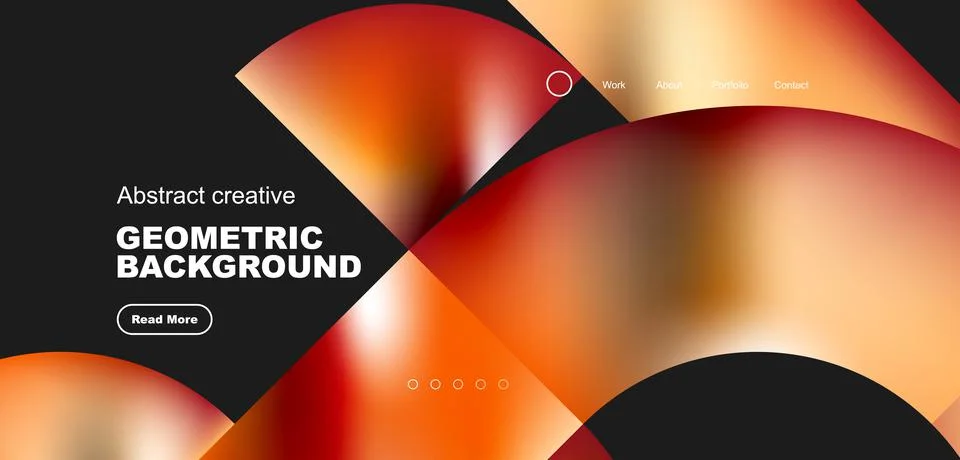 Abstract circles and round elements geometric background. Vector illustration Illustrazione stock