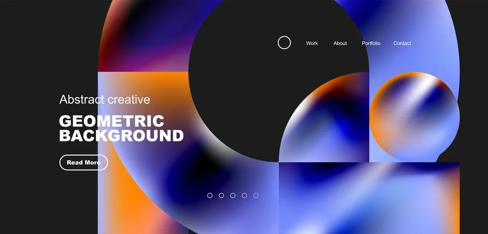Abstract circles and round elements geometric background. Vector illustration Stock Illustration
