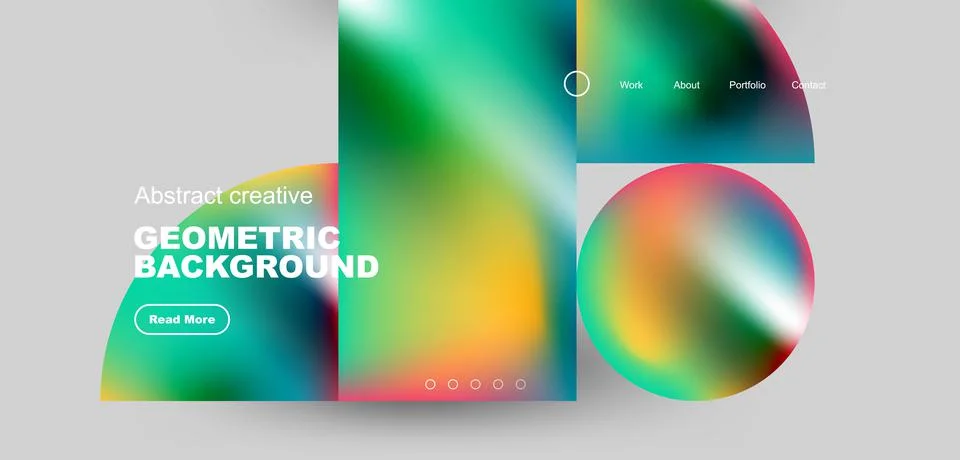 Abstract circles and round elements geometric background. Vector illustration Stock Illustration