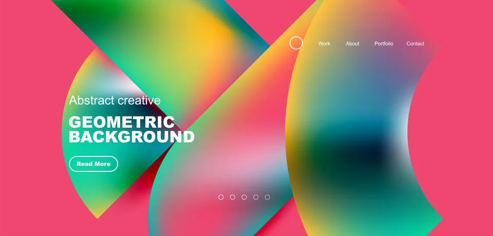 Abstract circles and round elements geometric background. Vector illustration Stock Illustration