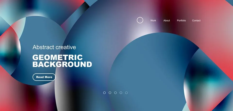 Abstract circles and round elements geometric background. Vector illustration Illustrazione stock