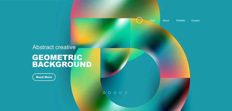 Abstract circles and round elements geometric background. Vector illustration Stockillustratie