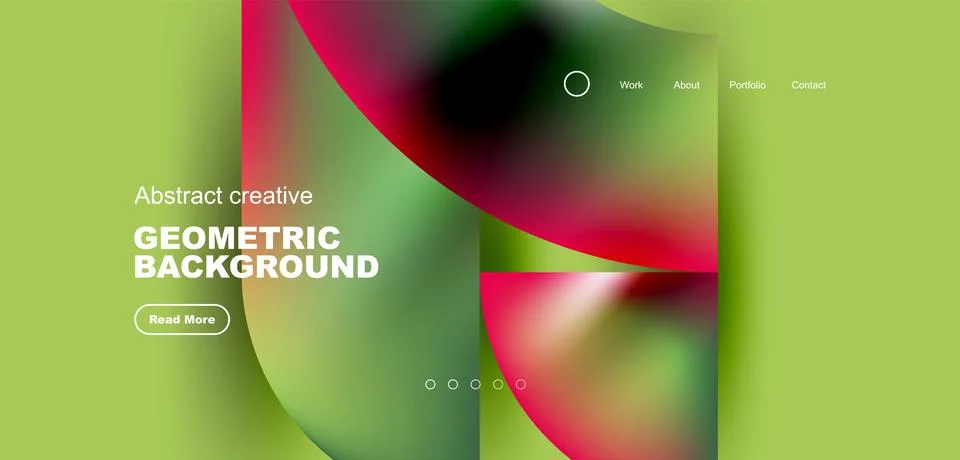 Abstract circles and round elements geometric background. Vector illustration Stock Illustration