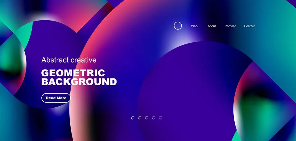 Abstract circles and round elements geometric background. Vector illustration Stock Illustration