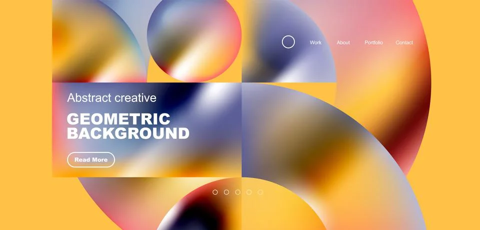 Abstract circles and round elements geometric background. Vector illustration Illustrazione stock