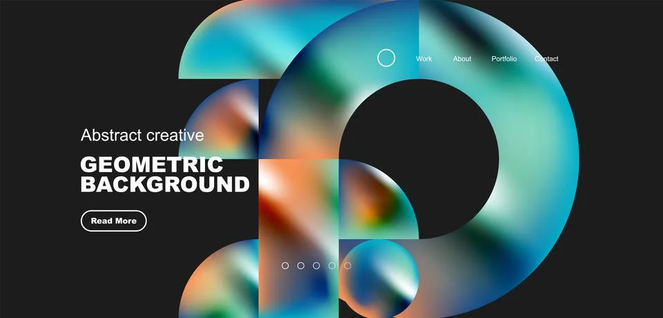 Abstract circles and round elements geometric background. Vector illustration Illustrazione stock