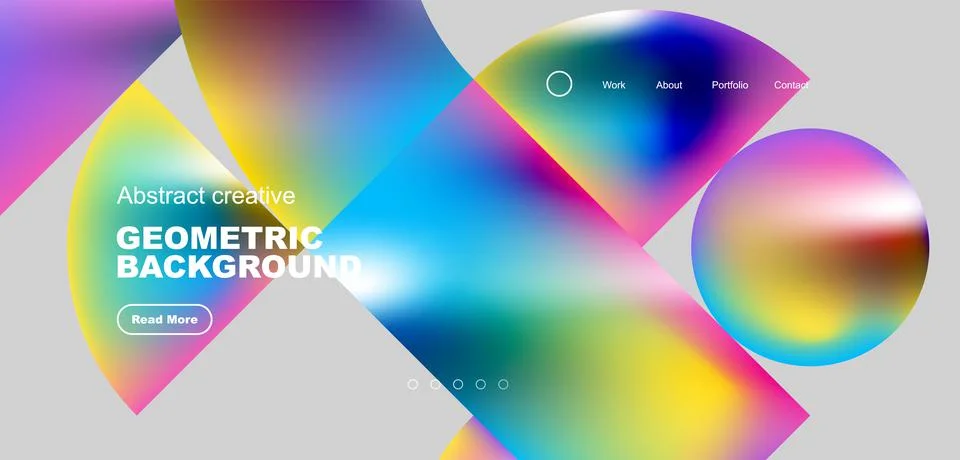 Abstract circles and round elements geometric background. Vector illustration 스톡 일러스트