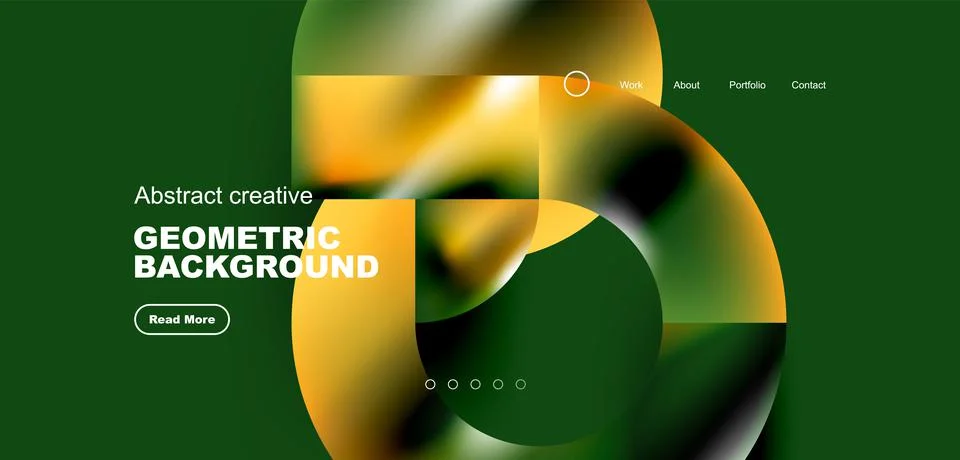 Abstract circles and round elements geometric background. Vector illustration Illustrazione stock