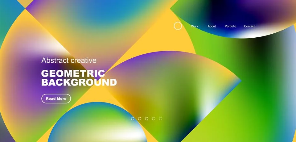 Abstract circles and round elements geometric background. Vector illustration Illustrazione stock