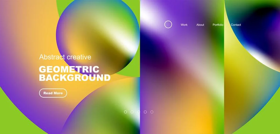 Abstract circles and round elements geometric background. Vector illustration イラスト素材