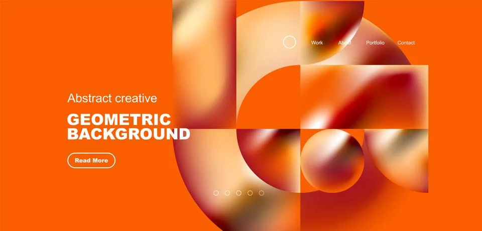 Abstract circles and round elements geometric background. Vector illustration Illustrazione stock