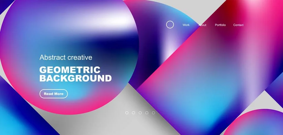 Abstract circles and round elements geometric background. Vector illustration Illustrazione stock