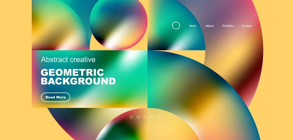 Abstract circles and round elements geometric background. Vector illustration Illustrazione stock