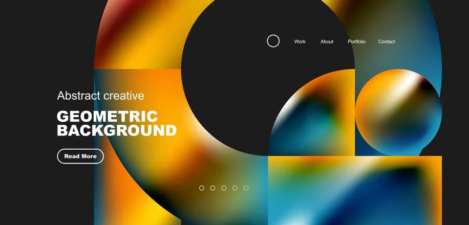 Abstract circles and round elements geometric background. Vector illustration Illustrazione stock