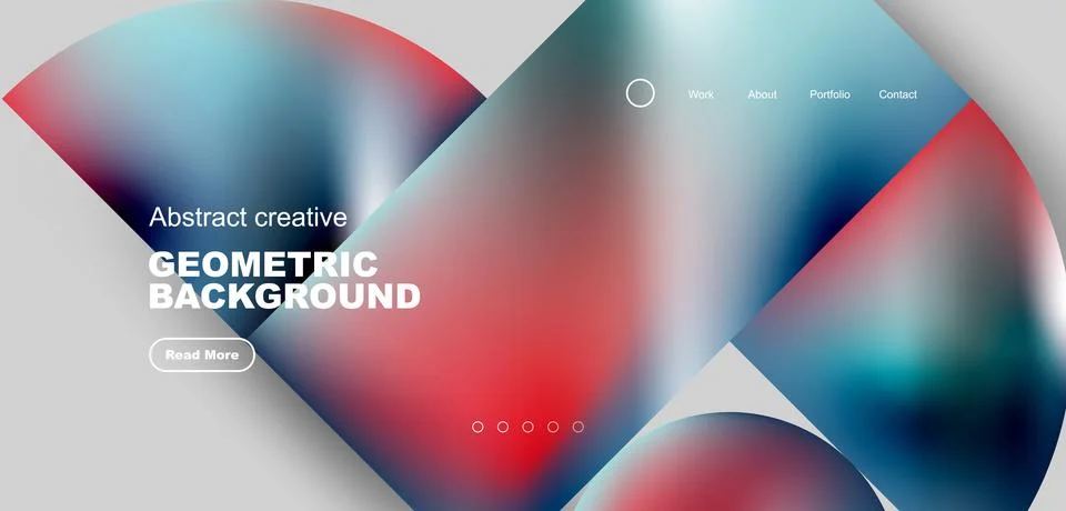 Abstract circles and round elements geometric background. Vector illustration Stock Illustration