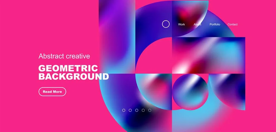 Abstract circles and round elements geometric background. Vector illustration イラスト素材